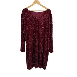 In'Voland Sequin Dress Womens 30W Bling Party New Years Glam Event Gala Evening